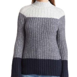 Blue & Grey Colorblock Sweater